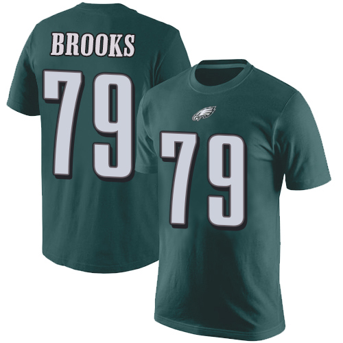 Men Philadelphia Eagles #79 Brandon Brooks Green Rush Pride Name and Number NFL T Shirt->philadelphia eagles->NFL Jersey